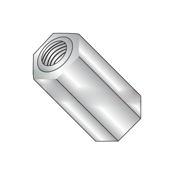 Newport Fasteners Hex Standoff, #10-32 Thrd Sz, 1/4 in L, Stainless Steel Plain, 5/16" Hex W, 100 PK 534785 - main